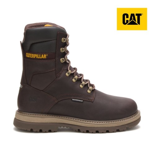 Caterpillar Fairbanks 8" Waterproof TX Steel Toe Werkschoenen Heren Chocola (LNMV.NL)